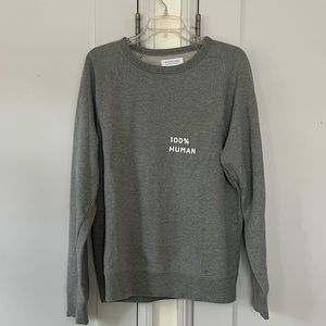 Everlane gray 100% human crew neck sweatshirt size L